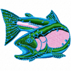 Fishes Embroidery Design 10